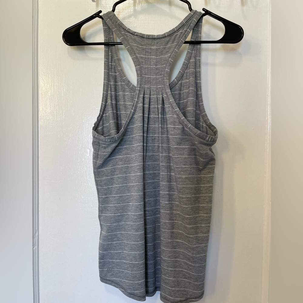 Lululemon Yogi Everyday Tank Short Serve Stripe Heathered Grey White
